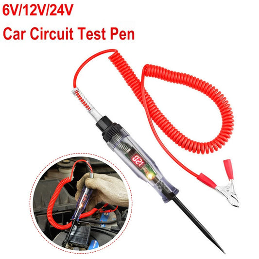 Auto Voltage Circuit Tester  DC Digital Display Long Probe Pen 6V 12V 24V