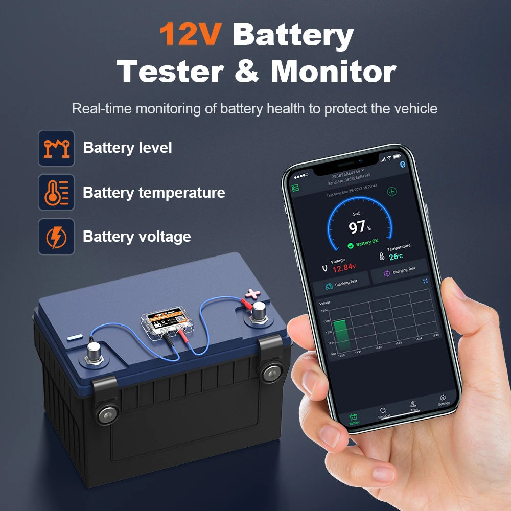 ANCEL BM200 12V Car Battery Tester and Monitor