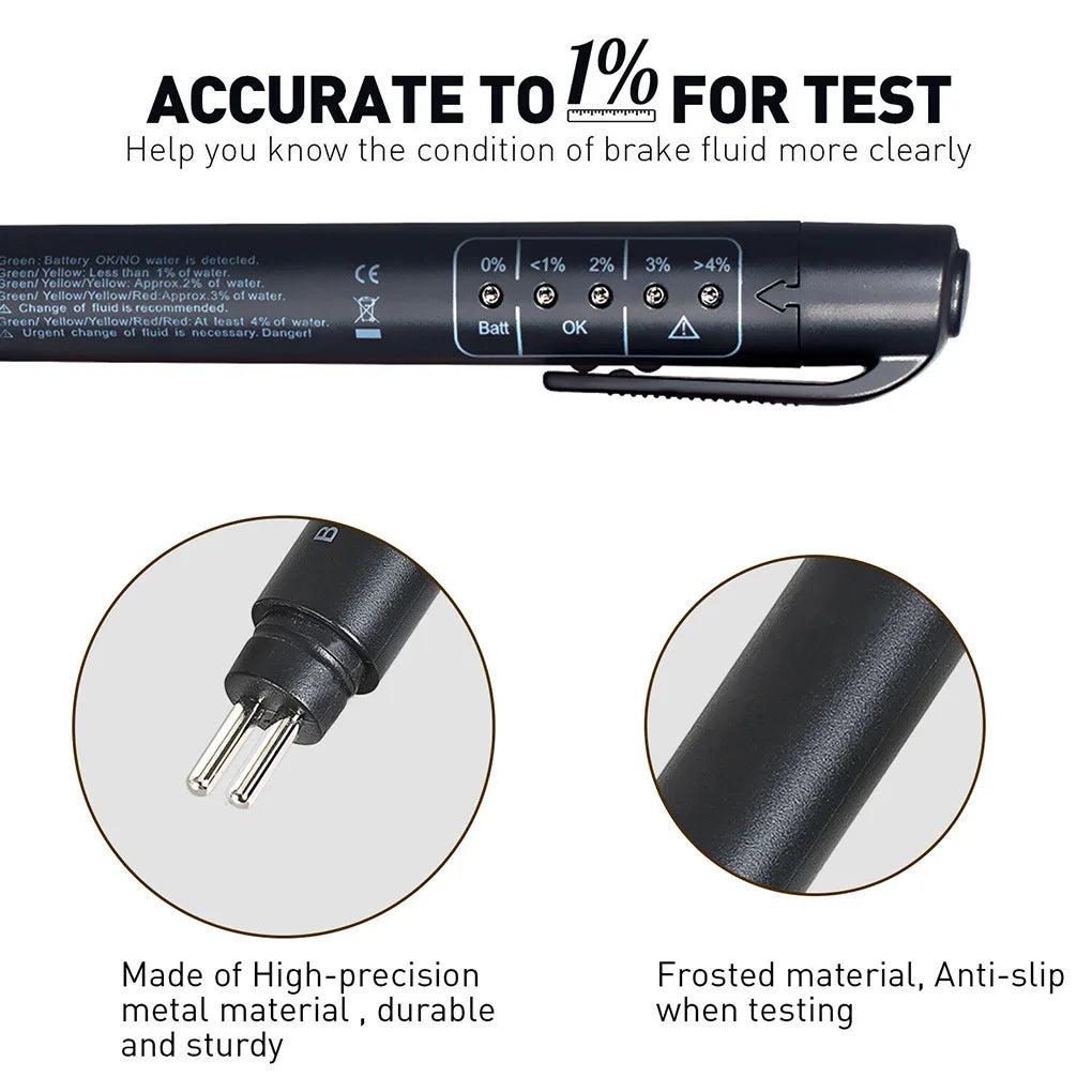 Automotive Brake Fluid Brake Oil Testing Pen Vehicle Brake Fluid Tester Oil Quality Test Display Testing Tools With Liquid LED